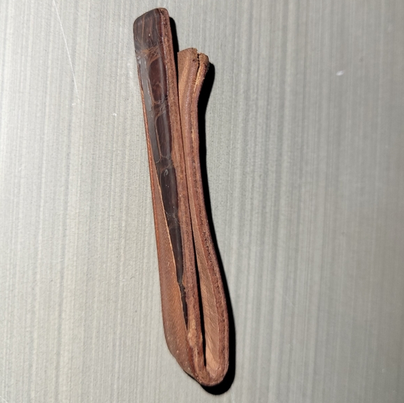 🤑Vintage SWANK Leather & Alligator Skin Money Clip - Picture 7 of 10